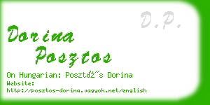 dorina posztos business card